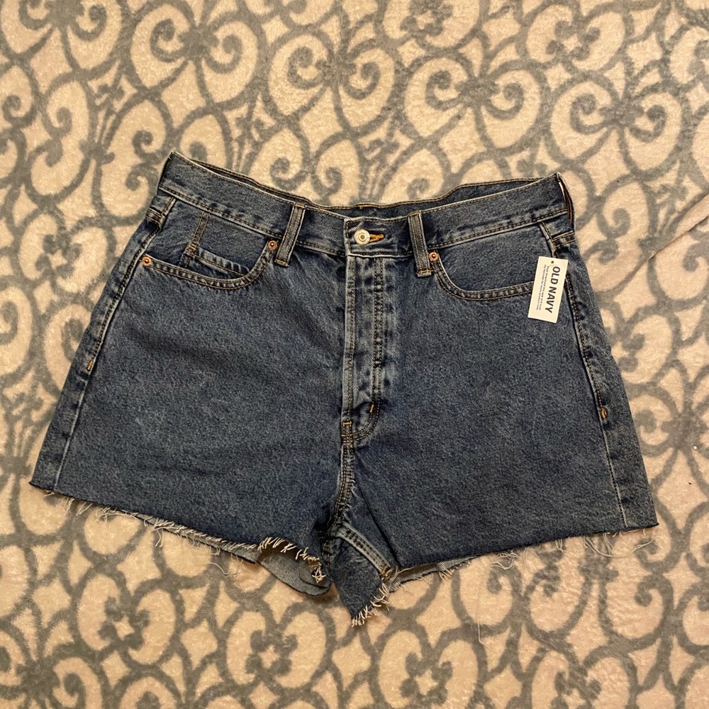 High Rise Denim Shorts